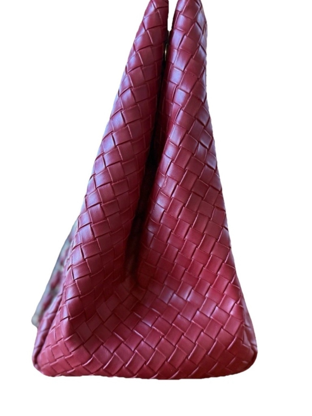 VTG Y2K Vera New York  Vera Wang Red Basket Weave Shoulder Bag 13.5Wx10Hx5.5D - Picture 5 of 15